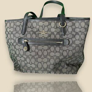 Black and Grey Coach Purse